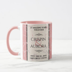 Elegant 37th Alabaster Wedding Jubileum Mok