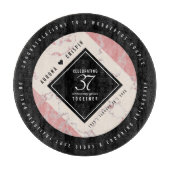 Elegant 37th Alabaster Wedding Jubileum Snijplank (Voorkant)