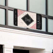 Elegant 37th Alabaster Wedding Jubileum Spandoek (Buitenkant Gebouw)