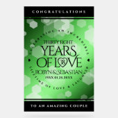 Elegant 38th Emerald Wedding Jubileum Acryl Bord (Voorkant)