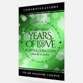 Elegant 38th Emerald Wedding Jubileum Acryl Bord (Hoek)