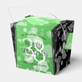 Elegant 38th Emerald Wedding Jubileum Bedankdoosjes (Achterkant)