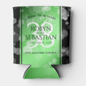 Elegant 38th Emerald Wedding Jubileum Blikjeskoeler (Voorkant)