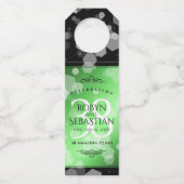 Elegant 38th Emerald Wedding Jubileum Flessenhanger (Voorkant)