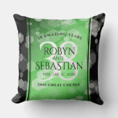 Elegant 38th Emerald Wedding Jubileum Kussen (Voorkant)