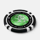 Elegant 38th Emerald Wedding Jubileum Poker Chips (Enkel)