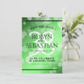 Elegant 38th Emerald Wedding Jubileum Save The Date (Staand voorkant)