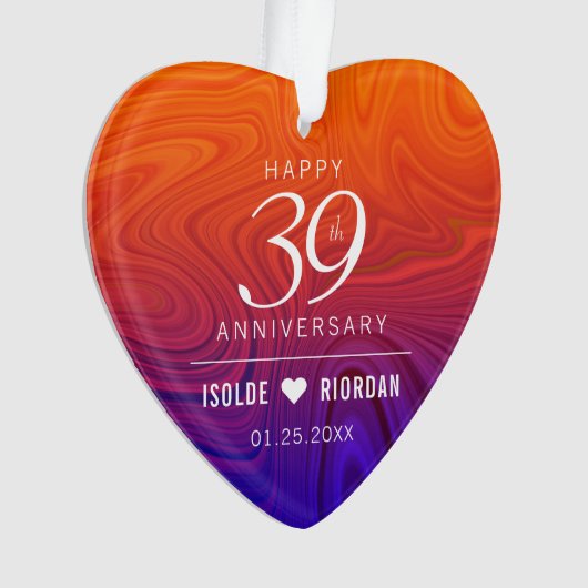 Élégant 39e anniversaire du Mariage d'âge (devant)