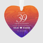 Élégant 39e anniversaire du Mariage d'âge (dos)