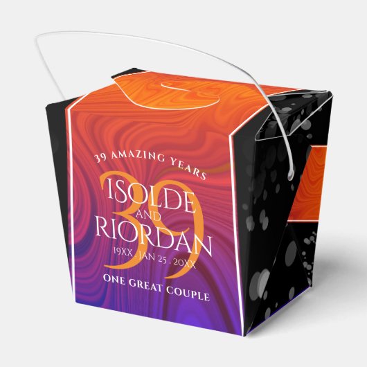 Elegant 39th Agate Wedding Jubileum Bedankdoosjes