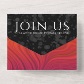 Elegant 39th Agate Wedding Jubileum Celebration All In One Uitnodiging (Achterkant)