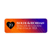 Elegant 39th Agate Wedding Jubileum Celebration Etiket (Voorkant)