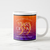 Elegant 39th Agate Wedding Jubileum Celebration Extra Grote Beker (Rechts)