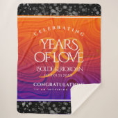 Elegant 39th Agate Wedding Jubileum Celebration Sherpa Deken (Voorkant)