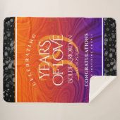 Elegant 39th Agate Wedding Jubileum Celebration Sherpa Deken (Voorkant (horizontaal))