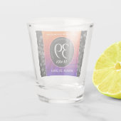 Elegant 39th Agate Wedding Jubileum Celebration Shot Glas (Achterkant)