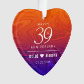 Elegant 39th Agate Wedding Jubileum Ornament (voorkant)