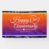 Elegant 39th Agate Wedding Jubileum Spandoek (Horizontaal)