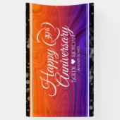 Elegant 39th Agate Wedding Jubileum Spandoek (Verticaal)