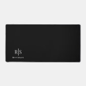 Élégant 3-D Monogramme & Nom sur Noir, Vs 2 (Recto)