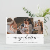 Elegant 3 Foto Collage familie Holiday Card Kaart (Staand voorkant)