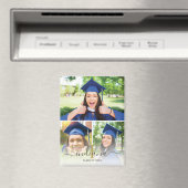 Elegant 3 Foto Monogram Custom Afstuderen 2025 Magneet (Insitu (Vaatwasser))