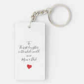 Elegant 3 Foto Monogram Custom Afstuderen 2025 Sleutelhanger (achterkant)