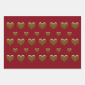 Elegant 3 Kleur Groot geborsteld goud Inpakpapier Vel (Voorkant 3)