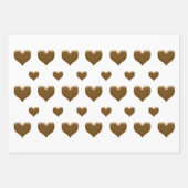 Elegant 3 Kleur Groot geborsteld goud Inpakpapier Vel (Voorkant 2)