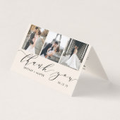 Elégant 3 Photo Collage De Merci Blanc (Front)