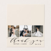 Elégant 3 Photo Collage De Merci Blanc (Outside Unfolded)