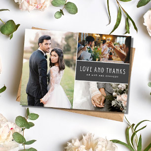Elegant 3 Photo Collage Mariage Merci
