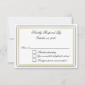 Elegant 3D RSVP-kaart Kaart (Voorkant)