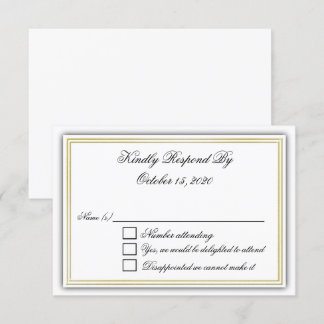 Elegant 3D RSVP-kaart Kaart