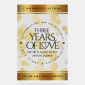 Élégant 3ème anniversaire de Mariage en cuir (Recto)