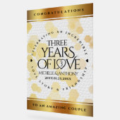 Élégant 3ème anniversaire de Mariage en cuir (Angle)