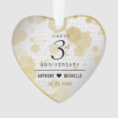 Élégant 3ème anniversaire Mariage en cuir (devant)