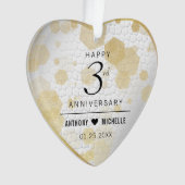 Élégant 3ème anniversaire Mariage en cuir (devant)