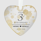 Elegant 3rd Jubileum Ornament (achterkant)