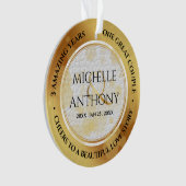 Elegant 3rd Jubileum Ornament (voorkant)