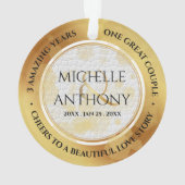 Elegant 3rd Jubileum Ornament (achterkant)