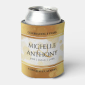 Elegant 3rd Leather Wedding Jubileum Blikjeskoeler (Blikje Voorkant)