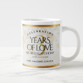 Elegant 3rd Leather Wedding Jubileum Extra Grote Beker (Rechts)