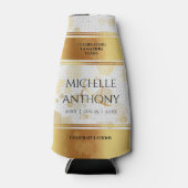 Elegant 3rd Leather Wedding Jubileum Flesjeskoeler (Voorkant)