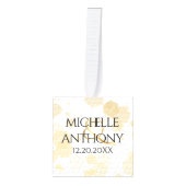 Elegant 3rd Leather Wedding Jubileum Kubus Ornament (Voorkant)