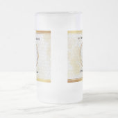 Elegant 3rd Leather Wedding Jubileum Matglas Bierpul (Center)