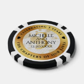 Elegant 3rd Leather Wedding Jubileum Poker Chips (Enkel)