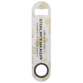 Elegant 3rd Leather Wedding Jubileum Speed Flessenopener (Voorkant)