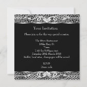 Elegant 40e 50e verjaardag Leopard Black Kaart (Achterkant)