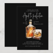 Élégant 40e anniversaire Invitation Homme - Thème  (Devant / Derrière)